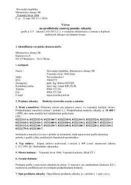 V&Uacute; 1046 Nitra - Dod&aacute;vky čerstv&eacute;ho ovocia a zeleniny