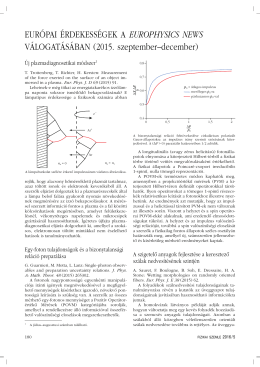 Európai érdekességek a Europhysics News