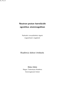 Neutron-proton korrelációk egzotikus atommagokban - REAL-d