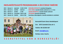 Iskol&aacute;ba h&iacute;vogat&oacute;, &oacute;vod&aacute;sok l&aacute;togat&aacute;sa