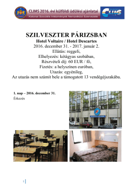 SZILVESZTER PÁRIZSBAN