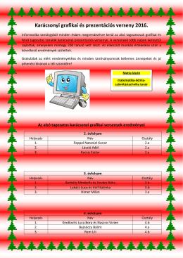 Karácsonyi grafikai és prezentációs verseny 2016.