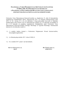 27-A Felsőzsolcai Polg&aacute;rmesteri Hivatalban foglalkoztatott a
