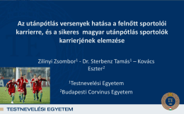 Zilinyi Zsombor &ndash; Az ut&aacute;np&oacute;tl&aacute;s versenyek hat&aacute;sa a felnőtt