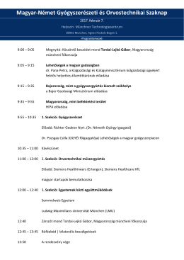 Magyar‐Német Gyógyszerészeti és Orvostechnikai Szaknap