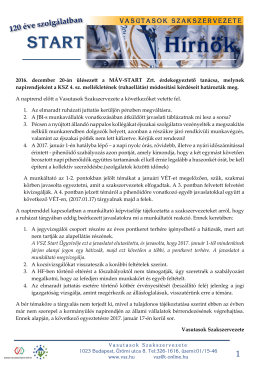 A VSZ START H&iacute;rn&ouml;k innen t&ouml;lthető le.