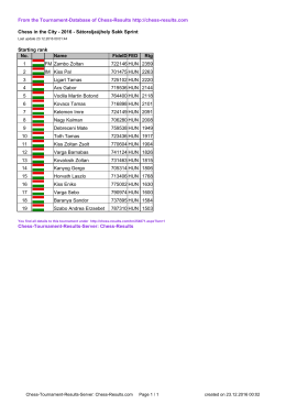 From the Tournament-Database of Chess