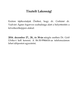 Helyettes&iacute;t&eacute;s december!