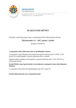 IGAZGAT&Aacute;SI SZ&Uuml;NET