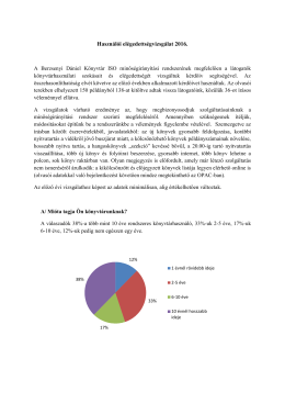 Az eredményekről diagramokkal illusztrált elemzés formájában