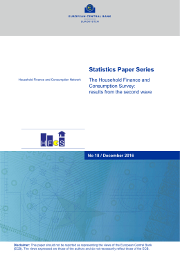 HFCS report on the results from the second wave