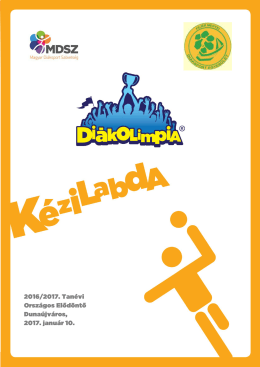 Kézilabda ED Programfüzet 5-6kcs Leány Dunaújváros 2017.01.10