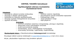 Ügyfélszolgálati referens Balassagyarmat