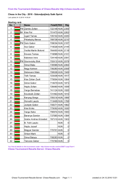 From the Tournament-Database of Chess