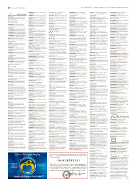 obavje&scaron;tenje - Oslobođenje