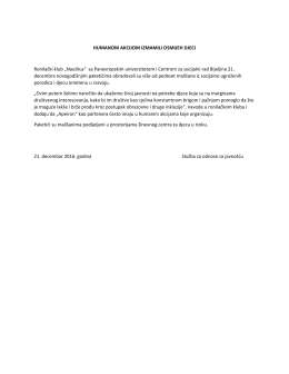 HUMANOM AKCIJOM IZMAMILI OSMIJEH DJECI Ronilački klub