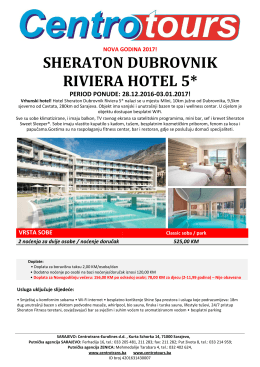 Hotel Sheraton – Dubrovnik / AKCIJA BB