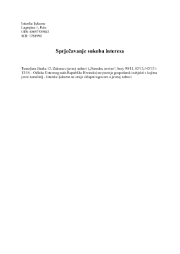 Sprječavanje sukoba interesa