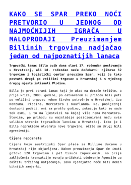 KAKO SE SPAR PREKO NOĆI PRETVORIO U JEDNOG