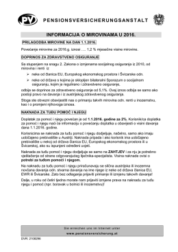 pensionsversicherungsanstalt informacija o mirovinama u 2017.