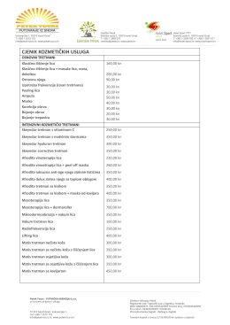 Cjenik usluga - KVIN-a