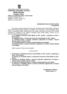 Odbor za pred&scaron;kolski odgoj i obrazovanje