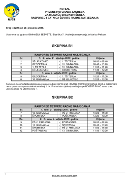 raspored četvrta razina