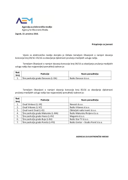 Odluke - Agencija za elektroničke medije