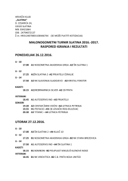 MALONOGOMETNI TURNIR SLATINA 2016.-2017