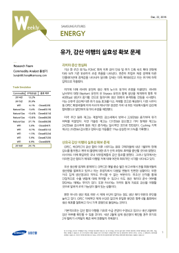 [12월4주] 에너지 - 유가, 감산 이행의 실효성 확보 문제