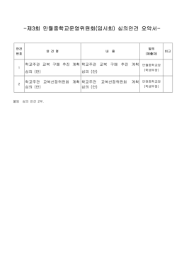제5회 만월중학교운영위원회