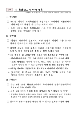 19 美 환율보고서 적극 대응
