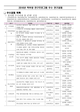 우수과제 목록