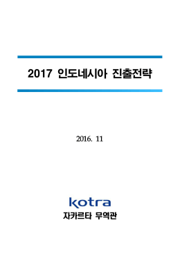 2017 인도네시아 진출전략