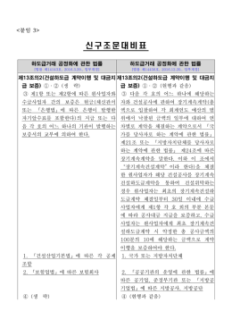 하도급법 일부 개정안 신구대비표(붙임3).hwp