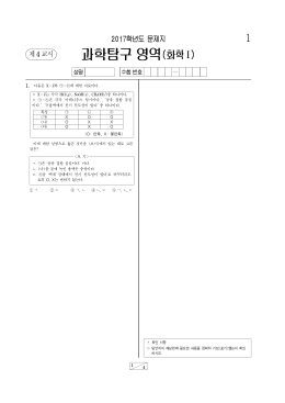 2017학년도 시대인재 서바이벌 문제지 양식