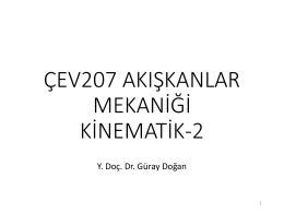 &ccedil;ev207 akışkanlar mekaniği