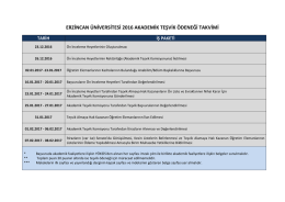 Akademik Teşvik Ödeneği Takvimi