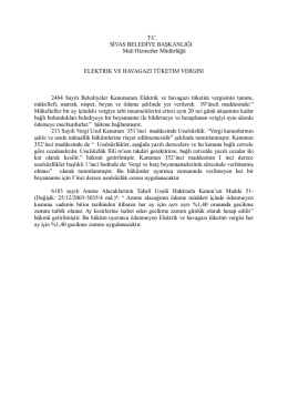 T.C. SİVAS BELEDİYE BAŞKANLIĞI Mali Hizmetler M&uuml;d&uuml;rl&uuml;ğ&uuml;