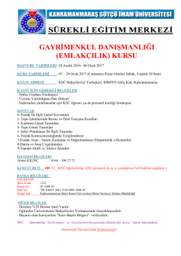 gayrimenkul danışmanlığı (emlak&ccedil;ılık) kursu