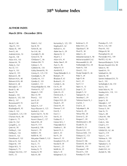 38th Volume Index