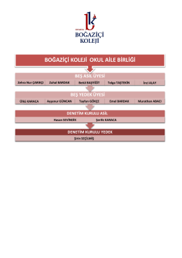 Okul Aile Birliği - Isparta Boğaziçi Koleji