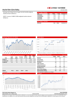 Hazine`den G&uuml;ne Bakış