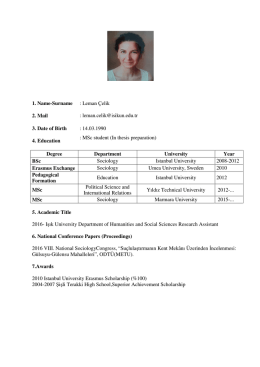 T&uuml;rk&ccedil;e CV