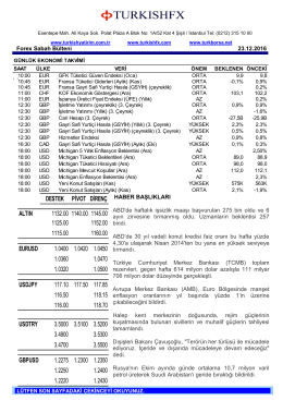 Forex Sabah B&uuml;lteni
