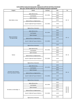 Ara Sınav Programı İçin Tıklayınız