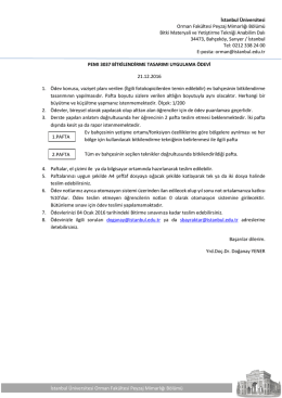 İstanbul &Uuml;niversitesi Orman Fak&uuml;ltesi Peyzaj Mimarlığı