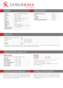 GENEL BİLGİ İndirmek İ&ccedil;in Tıklayın