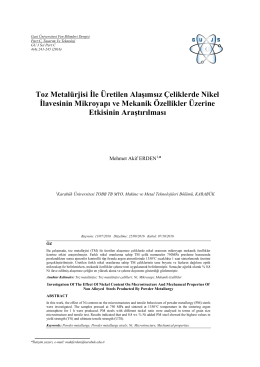 Bu PDF dosyasını indir - Gazi Üniversitesi Fen Bilimleri Dergisi Part