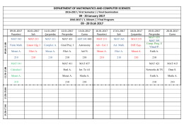 Matematik - Bilgisayar Bölümü Final Programı